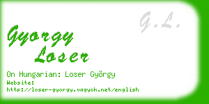 gyorgy loser business card